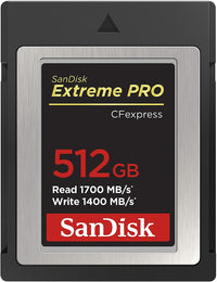 Thumbnail for SanDisk 512GB Extreme PRO CFexpress Card Type B - SDCFE-512G-GN4NN READ 1700 MB/S WRITE 1400MB/S