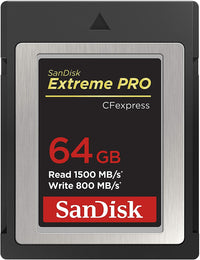 Thumbnail for SanDisk 64GB Extreme PRO CFexpress Card Type B - SDCFE-064G-GN4NN READ 1500 MB/S WRITE 800MB/S