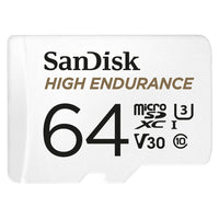 Thumbnail for SANDISK HIGH ENDURANCE MICROSDHC CARD SQQNR 64G UHS-I C10 U3 V30 100MB/S R 40MB/S W SD ADAPTOR SDSQQNR-064G-GN6IA