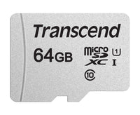 Thumbnail for TRANSCEND TS64GUSD300S 64GB UHS-I U1 microSD w/o Adapter  (microSDHC I, C10, U1)