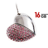 Thumbnail for Heart Shape USB Pen Drive  16GB  (Pink)