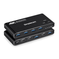 Thumbnail for Simplecom KM420 2-Port HDMI KVM Switch HDMI 2.0 4K@60Hz 4-Port USB 3.0 Hub 5Gbps