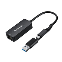 Thumbnail for Simplecom NU405 SuperSpeed USB-C and USB-A to 2.5G Ethernet Network Adapter Aluminium 2.5Gbps LAN