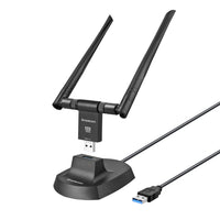 Thumbnail for Simplecom NW811v2 AX1800 Dual Band WiFi 6 USB Adapter 802.11ax with 2x 5dBi High Gain Antennas