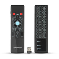 Thumbnail for Simplecom RT250 Rechargeable 2.4GHz Wireless Remote Air Mouse Keyboard with Touch Pad and Backlight