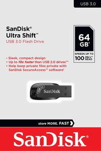 Thumbnail for SanDisk  64GB Ultra Shift  USB 3.0 Flash Drive SDCZ410-064G-G46