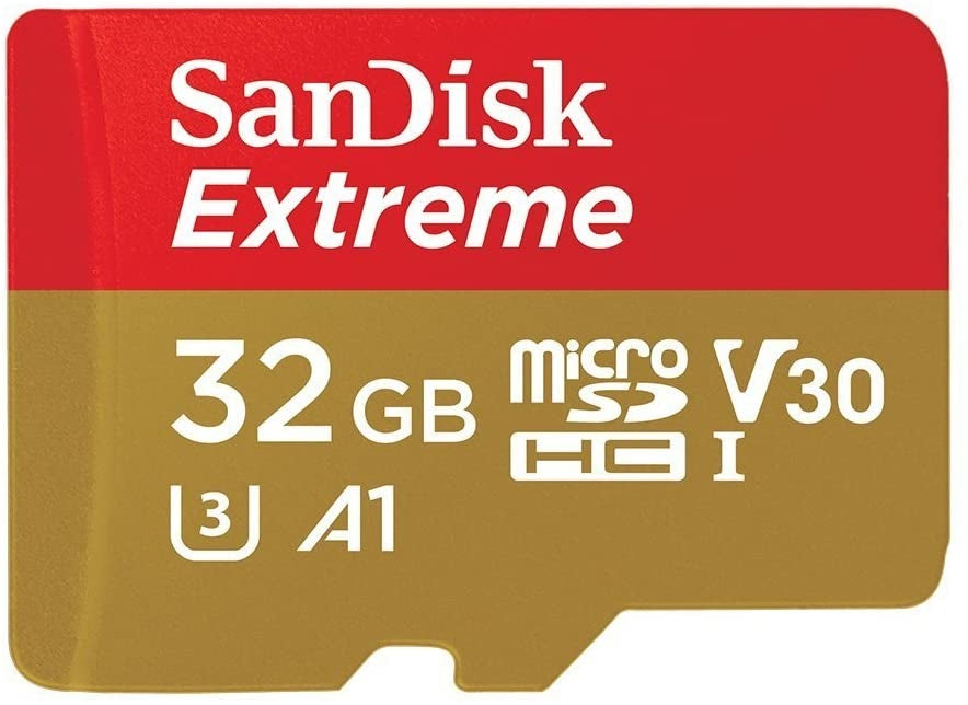 SANDISK SDSQXAF-032G-GN6MN 32GB MICRO SDHC EXTREME A1 V30, UHS-I/ U3, 100MB/s ,NO  SD ADAPTER