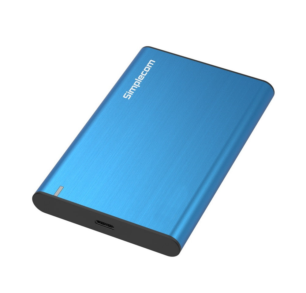 Simplecom SE221 Aluminium 2.5'' SATA HDD/SSD to USB 3.1 Enclosure Blue