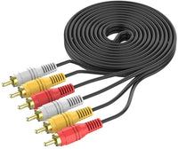 Thumbnail for 1.5M 3 RCA 3RCA L + R + V Composite AV Audio Video Cable Gold Male Plated M/M