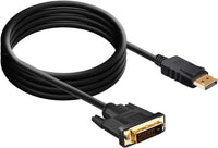 Thumbnail for 6ft 1.8M Display Port DP To Dual Link DVI-D 24+1 Pin Male Gold Connection Cable