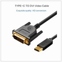 Thumbnail for 1.8M USB Type C USB-C Thunderbolt 3 to DVI Cable Male to Male Converter