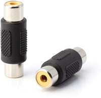 Thumbnail for 2x RCA Adapter Female to Female Coupler Extender Audio Video RCA Connectors