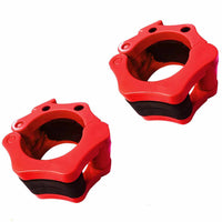 Thumbnail for 2Pcs 1in / 25mm Dumbbell Clamps Barbell Clamps Collars Clips Bar Plates Collar Clips Red