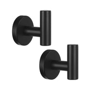 Thumbnail for 2 Pcs Wall Mount Bathroom Towel Hooks Holder Cloth Hanger Hook Kitchen Door Hanger Black