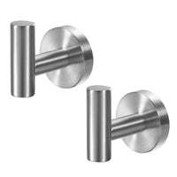 Thumbnail for 2 Pcs Wall Mount Bathroom Towel Hooks Holder Cloth Hanger Hook Kitchen Door Hanger Brushed Nickel
