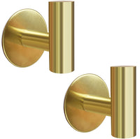 Thumbnail for 2 Pcs Wall Mount Self Adhesive Bathroom Towel Hooks Holder Cloth Hanger Hook Door Hanger Gold