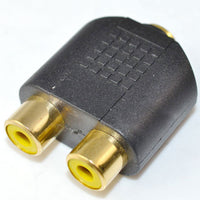 Thumbnail for 3.5mm Female to 2X RCA Female Audio Splitter Adapter Connector Coupler
