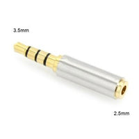 Thumbnail for 3.5mm male to 2.5mm STEREO Female Audio Adapter Converter Gold Plated