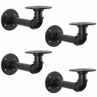 Thumbnail for 4PCS Pipe Floating Shelf Bracket Industrial Pipe Shelf Bracket Mounting Bracket Storage Racks Decor