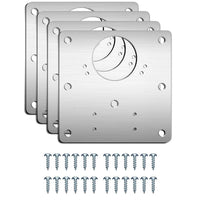Thumbnail for 4 Pcs Kitchen Cupboard Door Cabinet Hinges Repair Plate Brackets Kit Fixing Screws