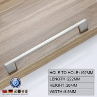 Thumbnail for Brushed Nickel Kitchen Door Cabinet Drawer Handle Pulls 192MM