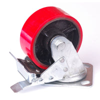 Thumbnail for 5 inch Industrial 500KG Caster Wheels Swivel with Brake Locking Casters Castor Wheels Cart Furniture Workbench