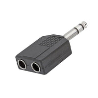 Thumbnail for 1/4 6.35mm Mono Male To 2X 6.35 mm Female Audio Connector Adapter Splitter