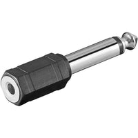 Thumbnail for 6.35mm 1/4 Male Plug to 3.5mm Female Jack MONO Adapter Audio Headphone Mic
