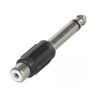 Thumbnail for 6.35mm Male to RCA Female Mono Audio Adapter Jack Connectors Nickel Plating
