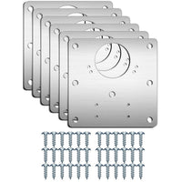 Thumbnail for 6 Pcs Kitchen Cupboard Door Cabinet Hinges Repair Plate Brackets Kit Fixing Screws
