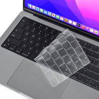 Thumbnail for Keyboard Cover Skin For MacBook Air Pro 13 13.6 14 15.3 16 A2442 A2779 A2485 A2780 A2681 A2941 M1 M2 2021 to 2023 Clear