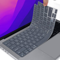 Thumbnail for Keyboard Cover Skin For MacBook Air Pro 13 13.6 14 15.3 16 A2442 A2779 A2485 A2780 A2681 A2941 M1 M2 2021 to 2023 Grey