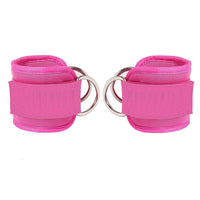 Thumbnail for 2x Adjustable Ankle Straps for Cable Machines D-Rings Gym Cuff Kickbacks Glute Workouts Leg Extensions Straps Hip Pink