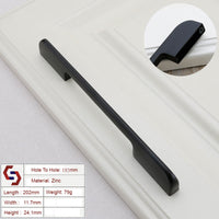 Thumbnail for Zinc Kitchen Cabinet Handles Drawer Bar Handle Pull BLACK hole to hole size 192mm