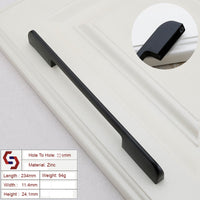 Thumbnail for Zinc Kitchen Cabinet Handles Drawer Bar Handle Pull BLACK hole to hole size 224mm