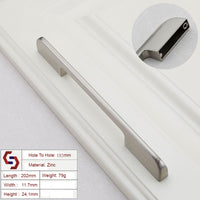 Thumbnail for Zinc Kitchen Cabinet Handles Drawer Bar Handle Pull brushed silver color hole to hole size 192mm