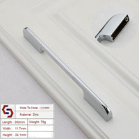 Thumbnail for Zinc Kitchen Cabinet Handles Drawer Bar Handle Pull silver color hole to hole size 192mm