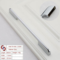 Thumbnail for Zinc Kitchen Cabinet Handles Drawer Bar Handle Pull silver color hole to hole size 256mm