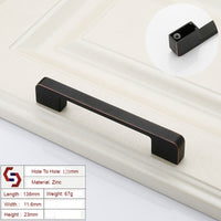 Thumbnail for Zinc Kitchen Cabinet Handles Drawer Bar Handle Pull black+copper color hole to hole size 128mm