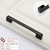 Thumbnail for Zinc Kitchen Cabinet Handles Drawer Bar Handle Pull black+copper color hole to hole size 160mm