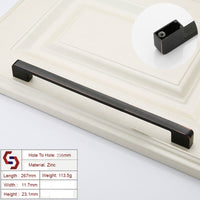 Thumbnail for Zinc Kitchen Cabinet Handles Drawer Bar Handle Pull black+copper color hole to hole size 256mm
