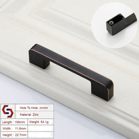 Thumbnail for Zinc Kitchen Cabinet Handles Drawer Bar Handle Pull black+copper color hole to hole size 96mm