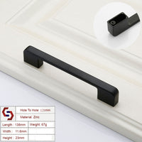 Thumbnail for Zinc Kitchen Cabinet Handles Drawer Bar Handle Pull black color hole to hole size 128mm