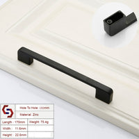 Thumbnail for Zinc Kitchen Cabinet Handles Drawer Bar Handle Pull black color hole to hole size 160mm