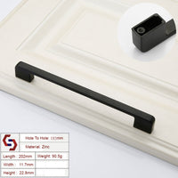 Thumbnail for Zinc Kitchen Cabinet Handles Drawer Bar Handle Pull black color hole to hole size 192mm