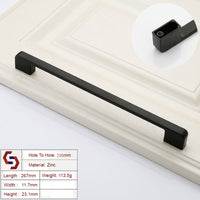 Thumbnail for Zinc Kitchen Cabinet Handles Drawer Bar Handle Pull black color hole to hole size 256mm