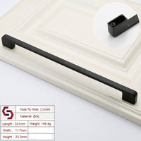 Thumbnail for Zinc Kitchen Cabinet Handles Drawer Bar Handle Pull black color hole to hole size 320mm