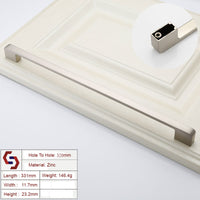 Thumbnail for Zinc Kitchen Cabinet Handles Drawer Bar Handle Pull brushed silver color hole to hole size 320mm