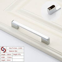 Thumbnail for Zinc Kitchen Cabinet Handles Drawer Bar Handle Pull silver color hole to hole size 128mm