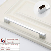 Thumbnail for Zinc Kitchen Cabinet Handles Drawer Bar Handle Pull silver color hole to hole size 192mm